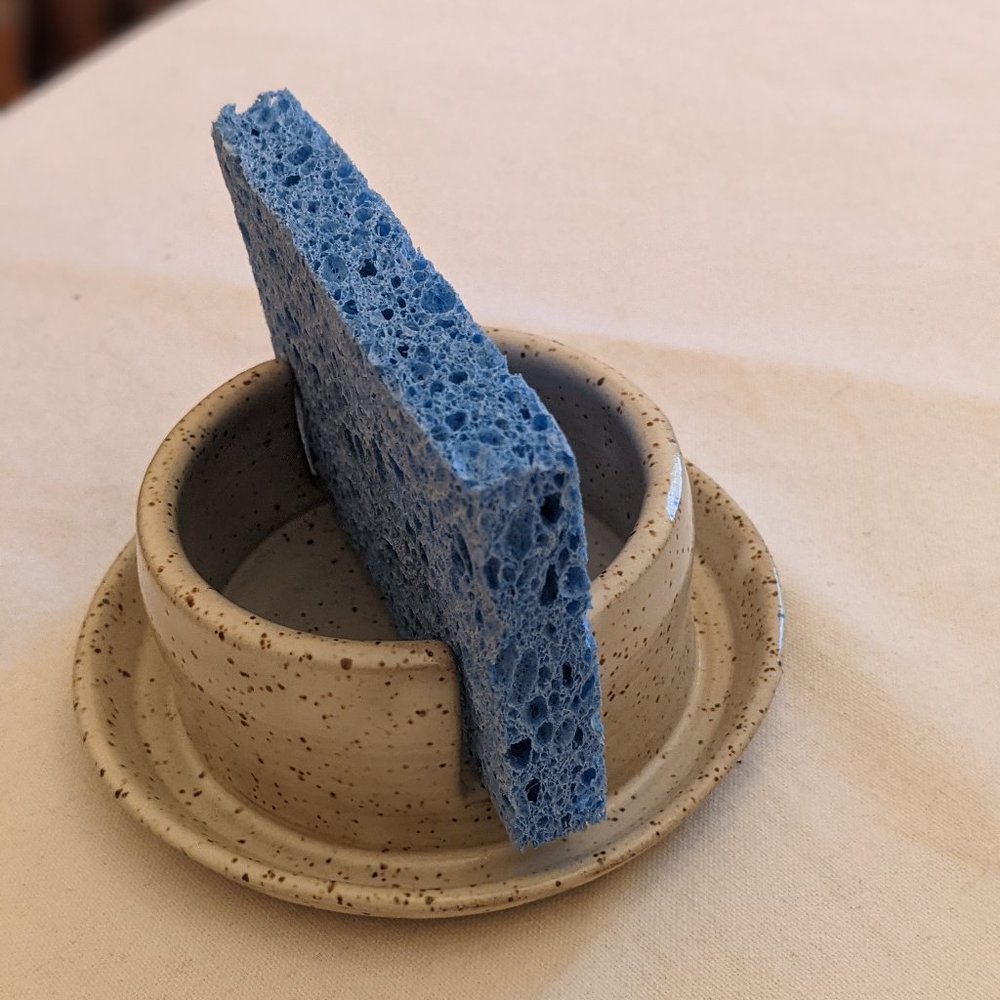 Handmade pottery - set of 2 sponge bowls.